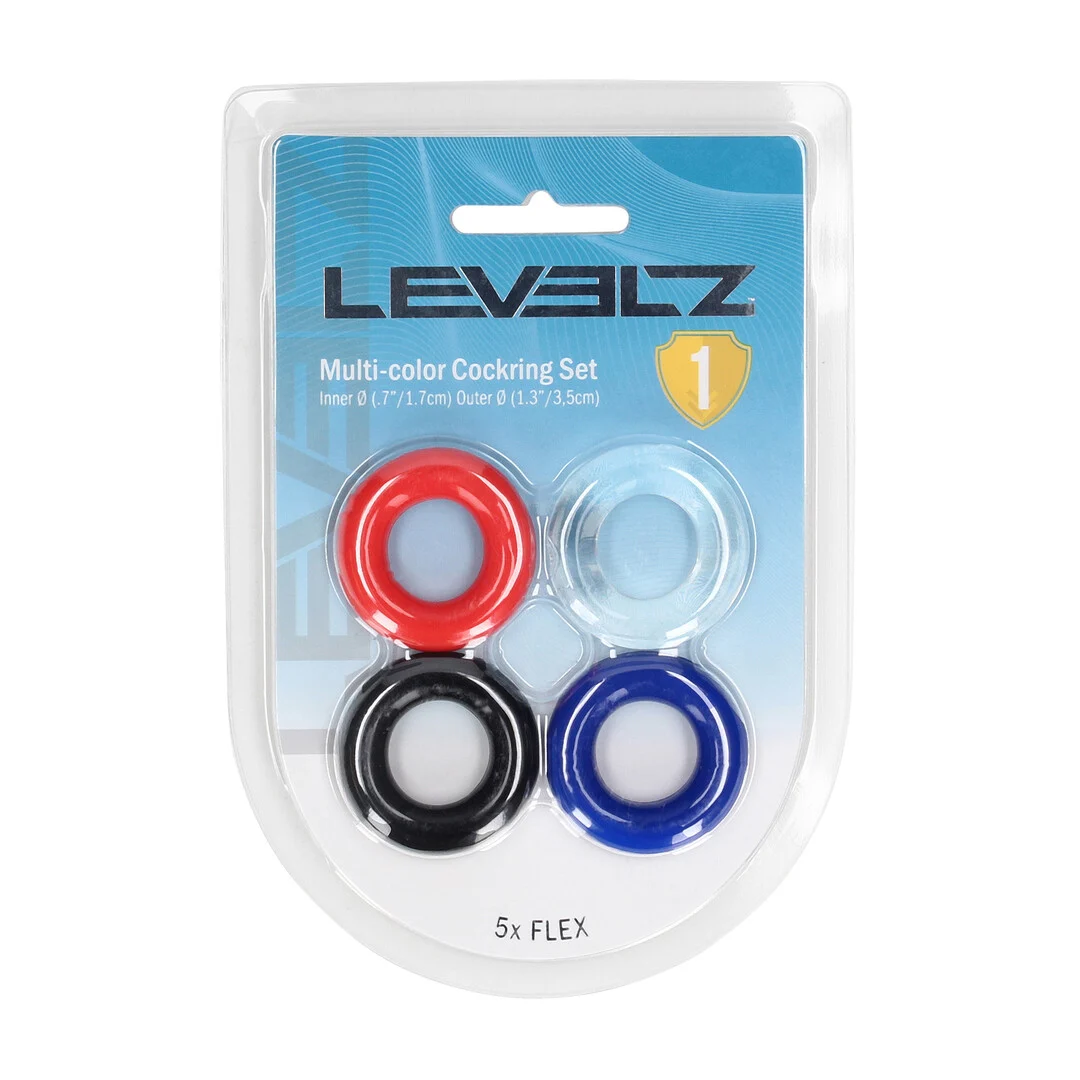 LVL01-0001MUL-2 Levelz Cockring Set mit 4 Ringen – Bild 1