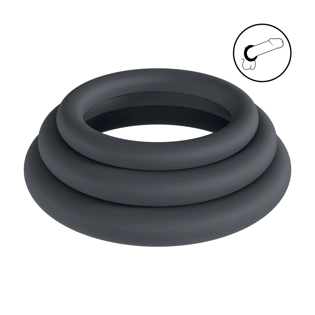 Levelz Silikon Cockring, 3er Set – Bild 6