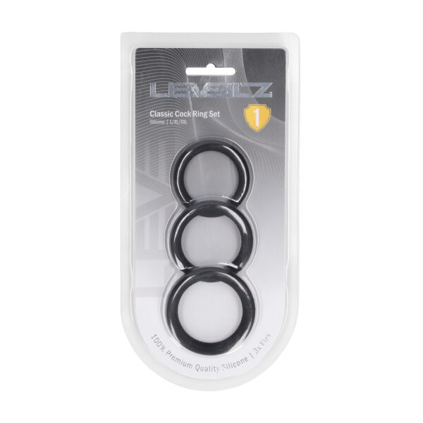 Levelz by Shots Silikon Cockring Set mit 3 Ringen
