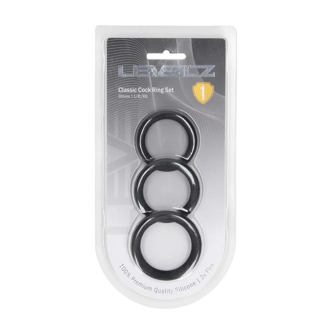 Levelz by Shots Silikon Cockring Set mit 3 Ringen – Bild 1