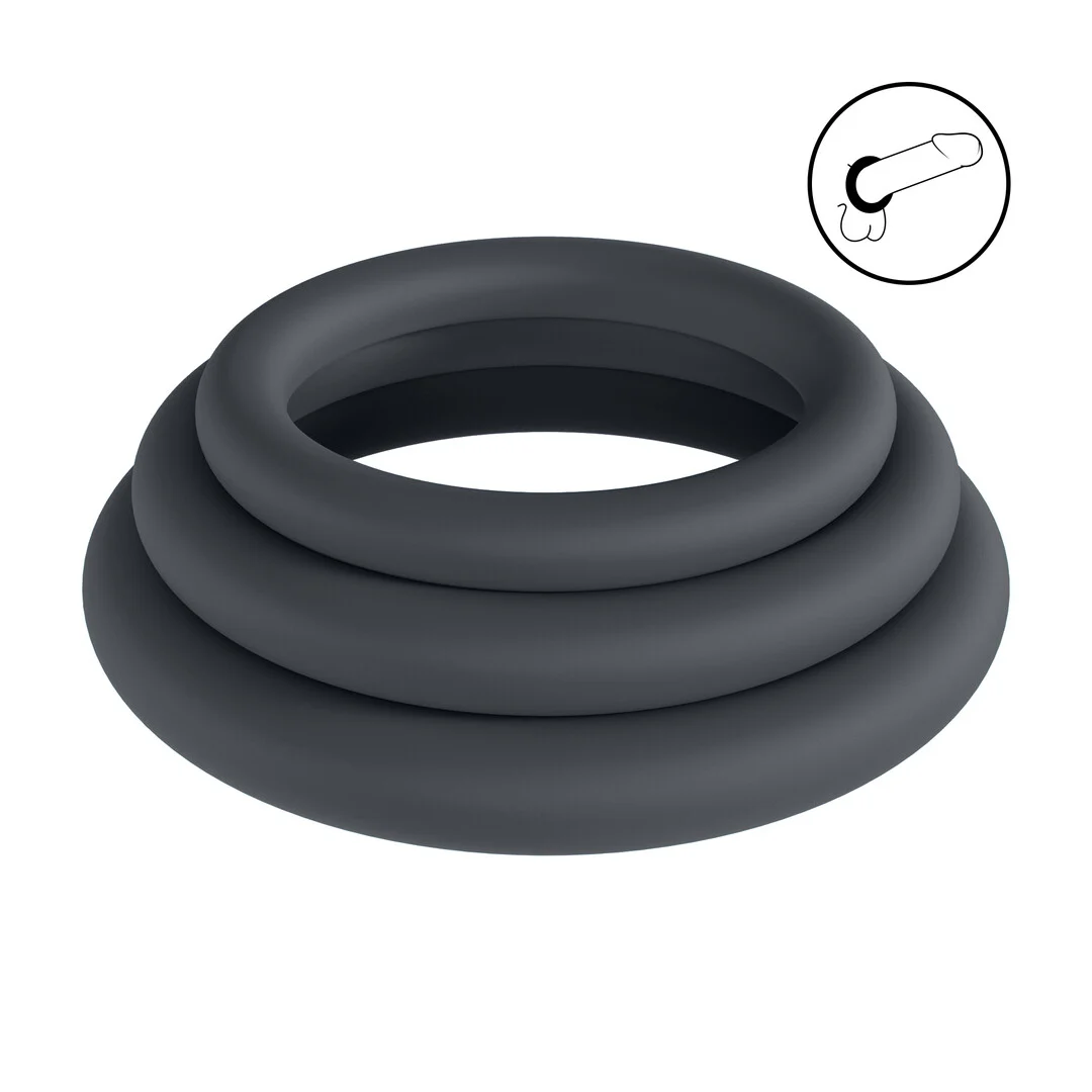 Levelz by Shots Silikon Cockring Set mit 3 Ringen – Bild 6
