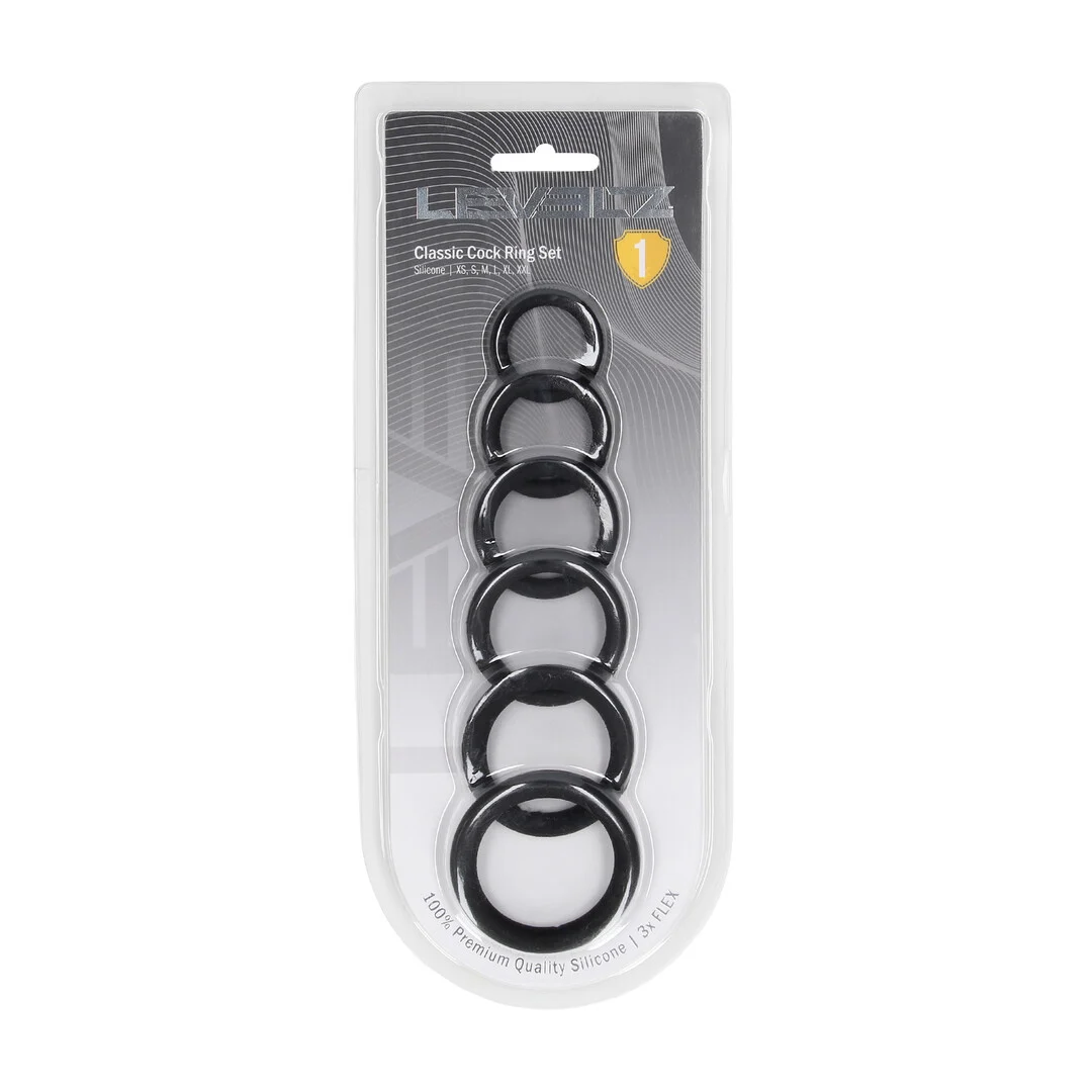 LVL01-0008BLK-2 Levelz by Shots Silikon Cockring Set – Bild 1