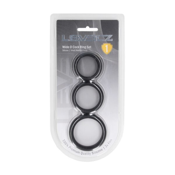Levelz by Shots Silikon Cockring Set mit 3 Ringen