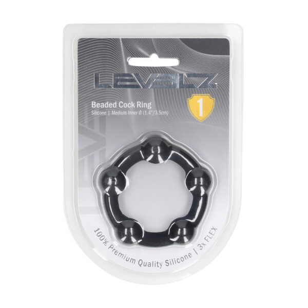 Levelz Silikon Cockring mit Perlen
