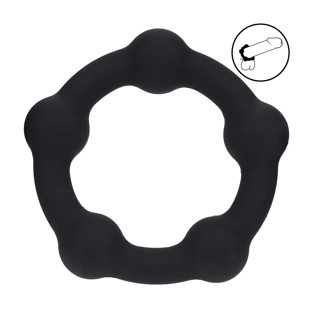 Levelz Silikon Cockring mit Perlen – Bild 5