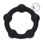 Levelz Silikon Cockring mit Perlen, schwarz – Bild 5