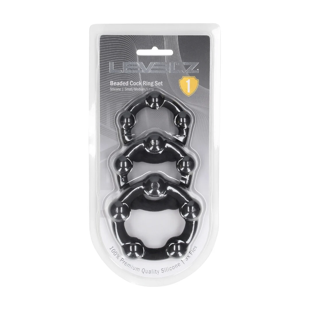 LVL01-0024BLK-2 Levelz Silikon Cockring Set – Bild 1