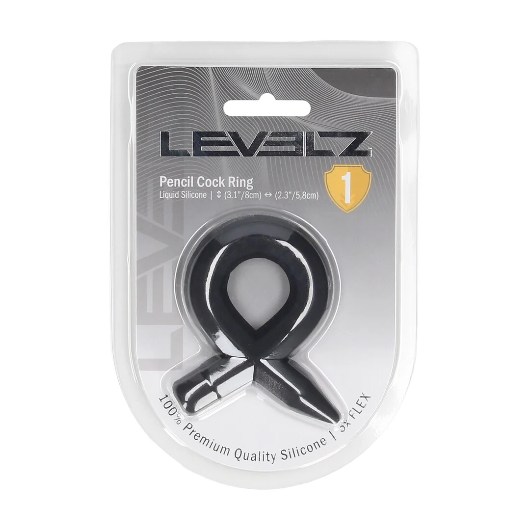 LVL01-0035BLK-2 Levelz Pencil Silikon Penisring – Bild 1