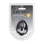 Levelz Double Ergo Penisring aus Silikon, schwarz