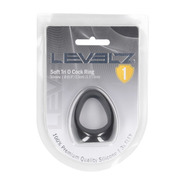 Levelz Tri O Silikon Cockring schwarz