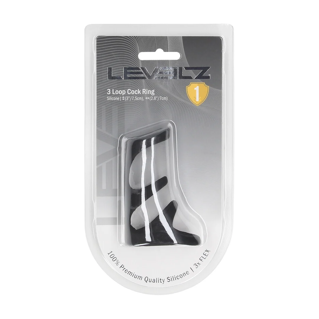 Levelz Silikon Cockring mit drei Schlaufen – Bild 1