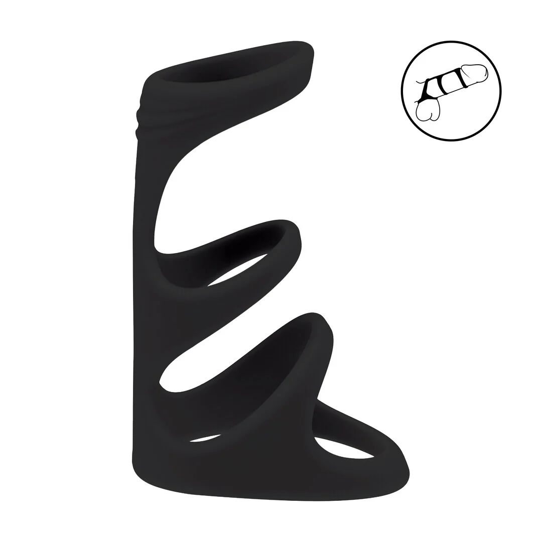 Levelz Silikon Cockring mit drei Schlaufen – Bild 6