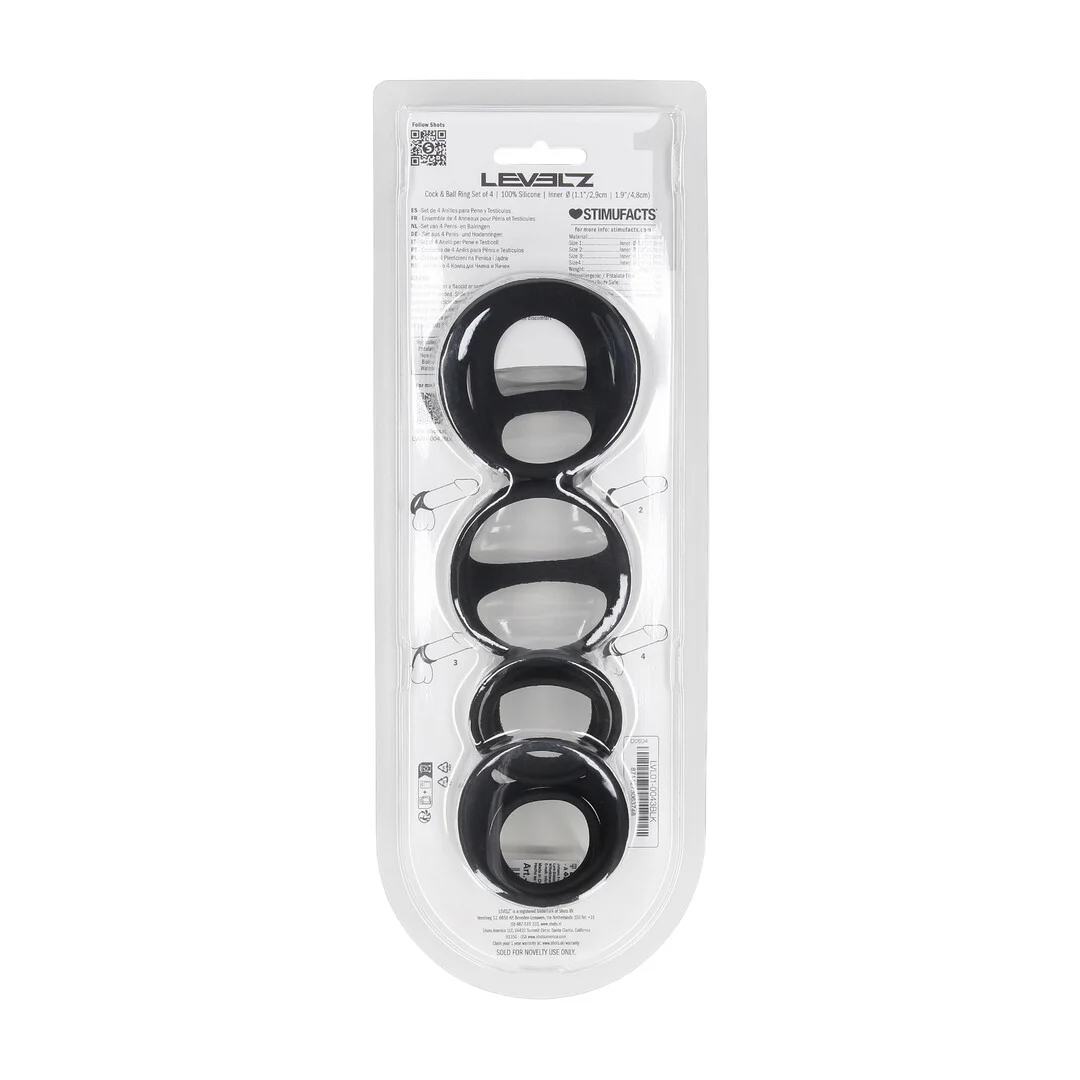 Levelz Silikonring Set für Penis und Hoden – Bild 2