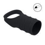 Levelz by Shots Silikon Cockring mit gerippter Manschette, schwarz – Bild 6