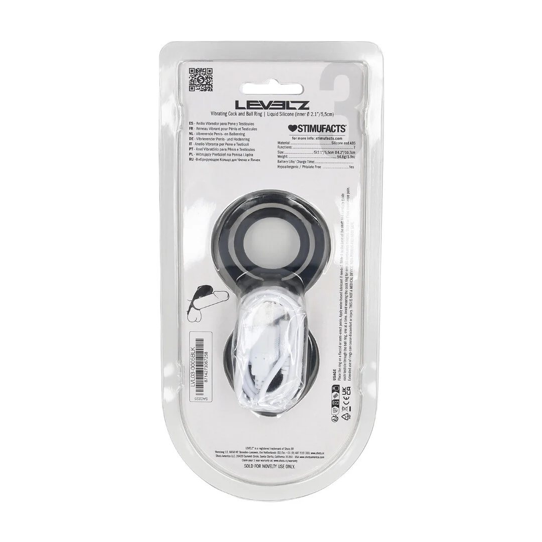 Levelz Vibrations Penisring mit Ballring und Flügelstimulator – Bild 1