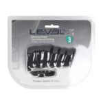 Levelz by Shots gerippte Silikon Penis Sleeve mit Vibration und Ballring, Schwarz
