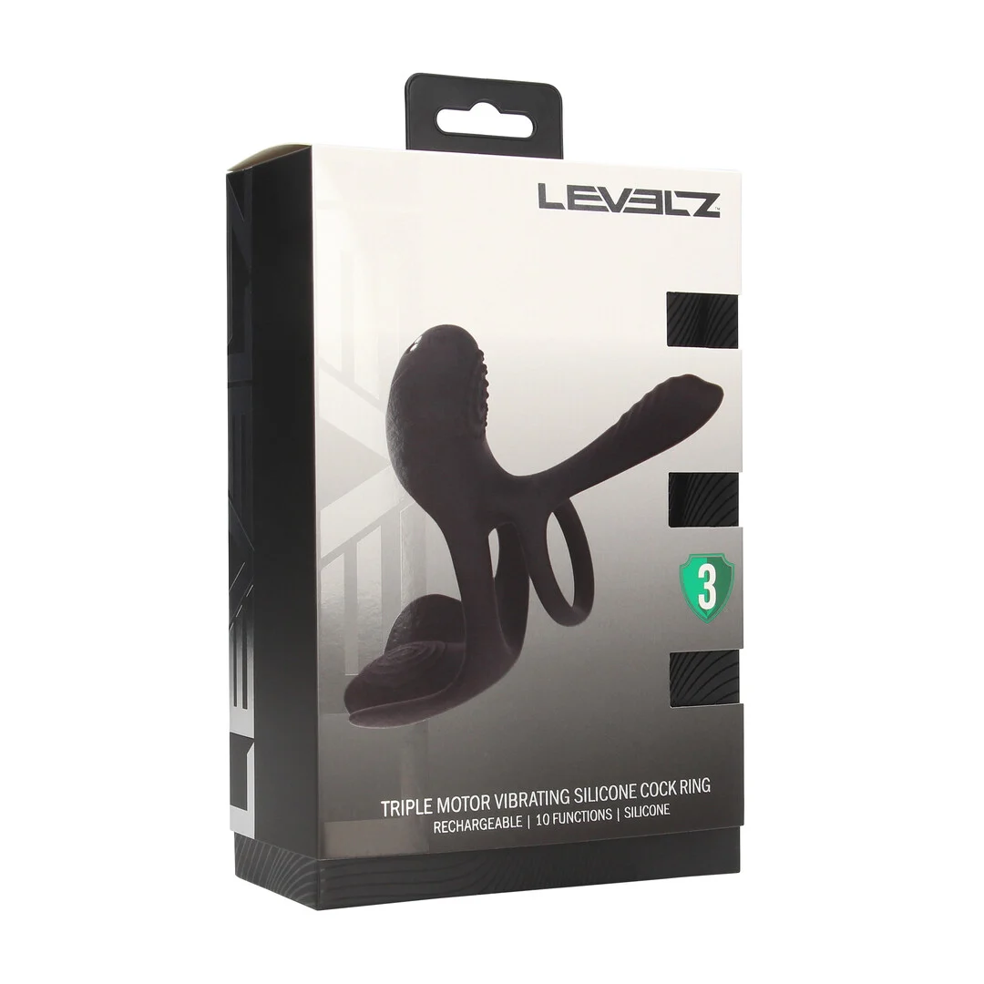 Levelz Vibrationscockring aus Silikon mit drei Motoren – Bild 1