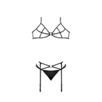 Magic Silk Set mit BH, Strapsgürtel und G String – Bild 4
