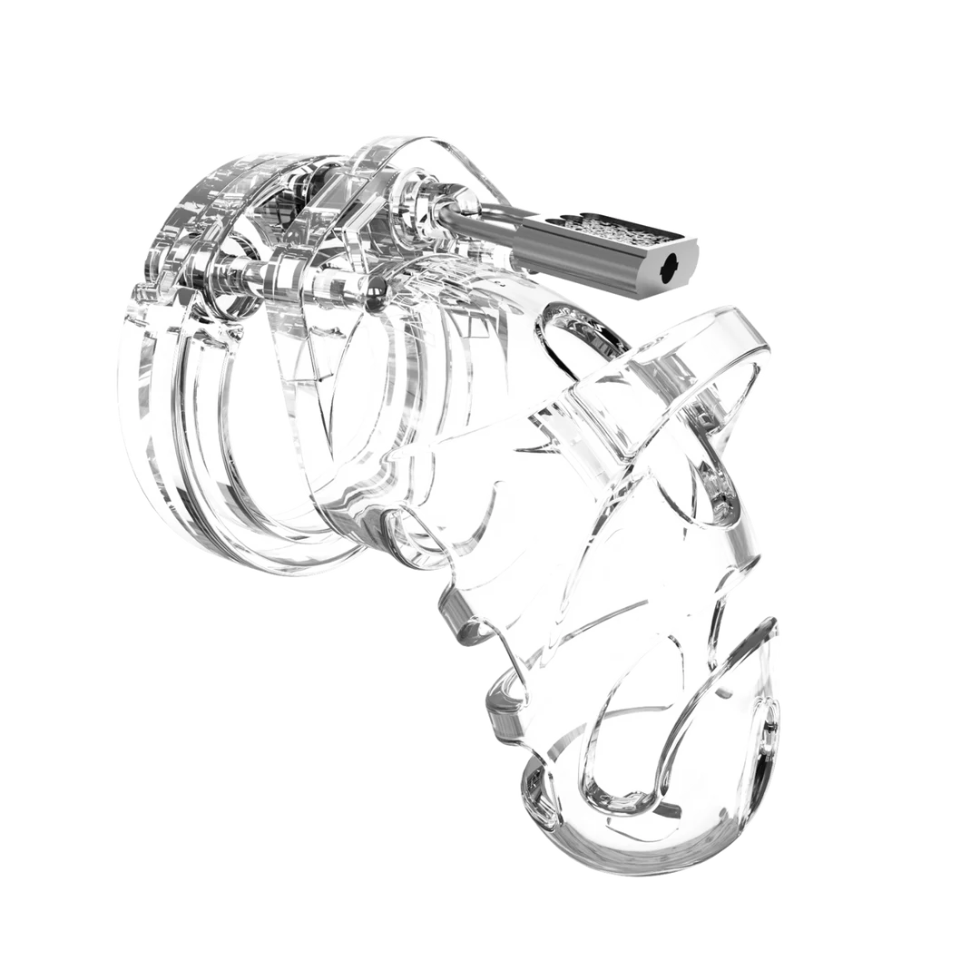 Keuschheitskäfig mit verstellbaren Ringen – Schwarz – Bild 12