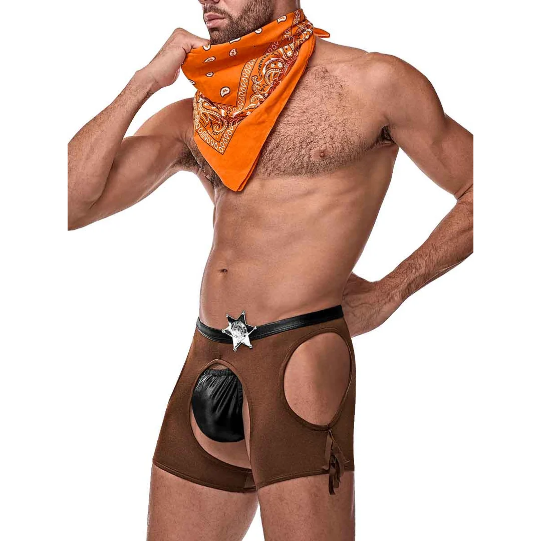 MPC005BNLX-5 Robustes Cowboy Kostüm für verführerische Rollenspiele und markante Looks – Male Power – Bild 1