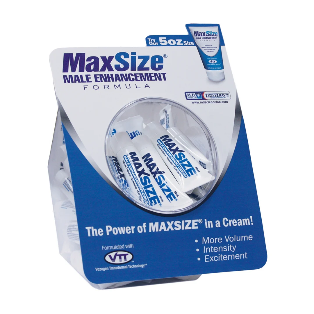 Erektionscreme – MAX Size - Male Enhancement Creme - 0.3 fl oz / 10 ml - Fishbowl 50 Stück – Bild 2