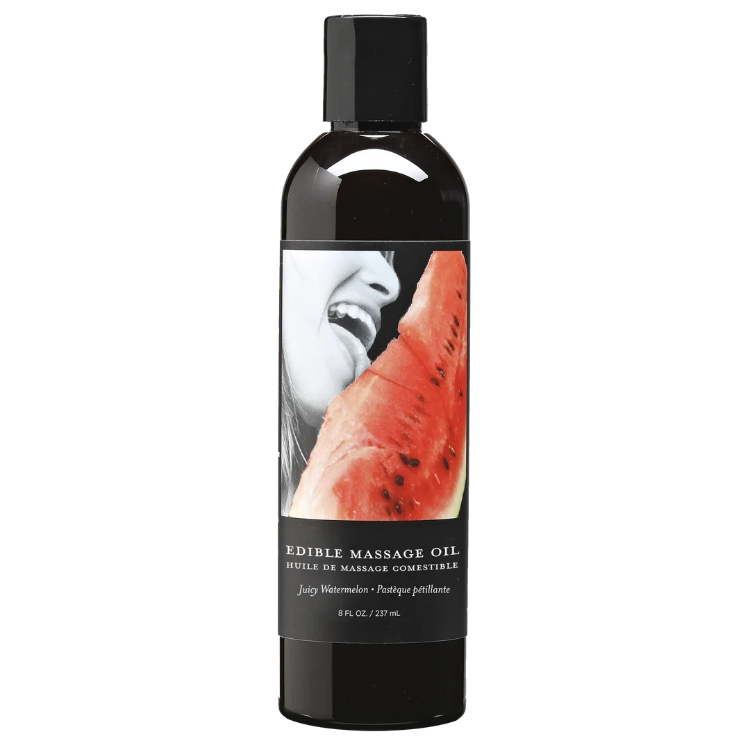 Erotisches Massageöl – Essbares Massageöl mit Wassermelonengeschmack – Earthly Body – 237 ml – Bild 1