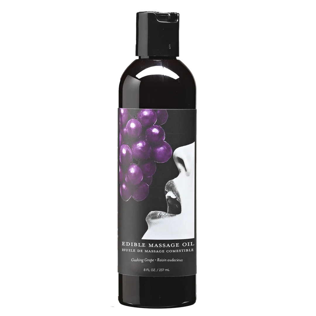Erotisches Massageöl – Essbares Massageöl mit Traubengeschmack – Earthly Body – 237 ml – Bild 1