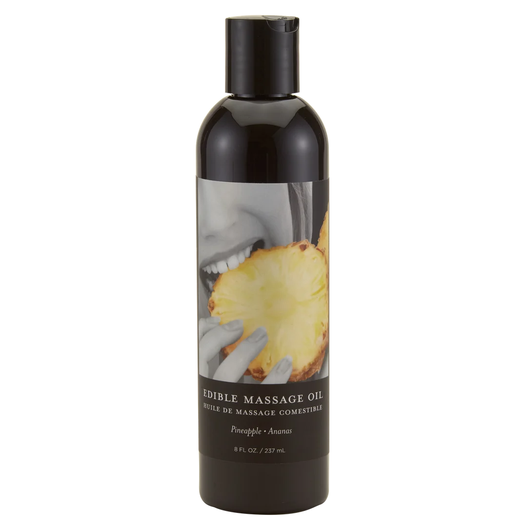 MSE011 Erotisches Massageöl – Essbares Massageöl – Ananas – Earthly Body – 8 fl oz / 237 ml – Bild 1