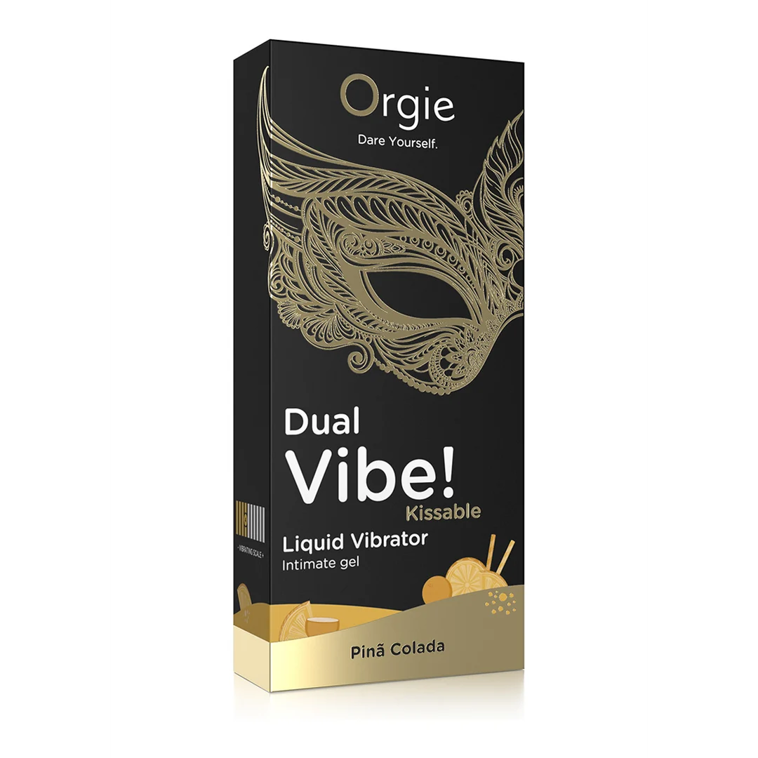 Orgie Dual Vibe! küssbares flüssiges Vibratorgel Pina Colada 15 ml – Bild 2