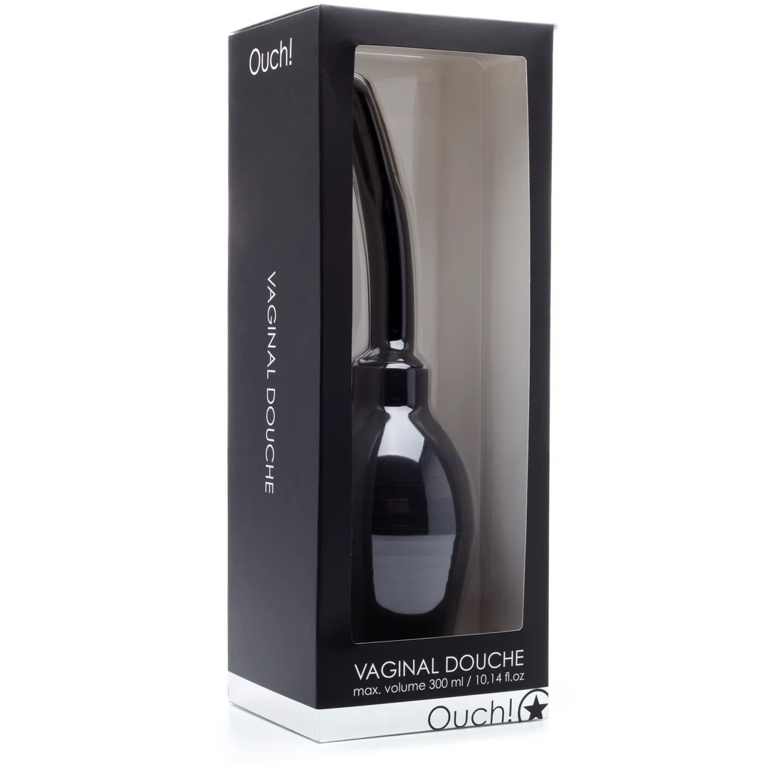 Analdusche – ergonomische Anal und Vaginaldusche mit weicher Kanüle – Ouch! by Shots – Schwarz – Bild 1