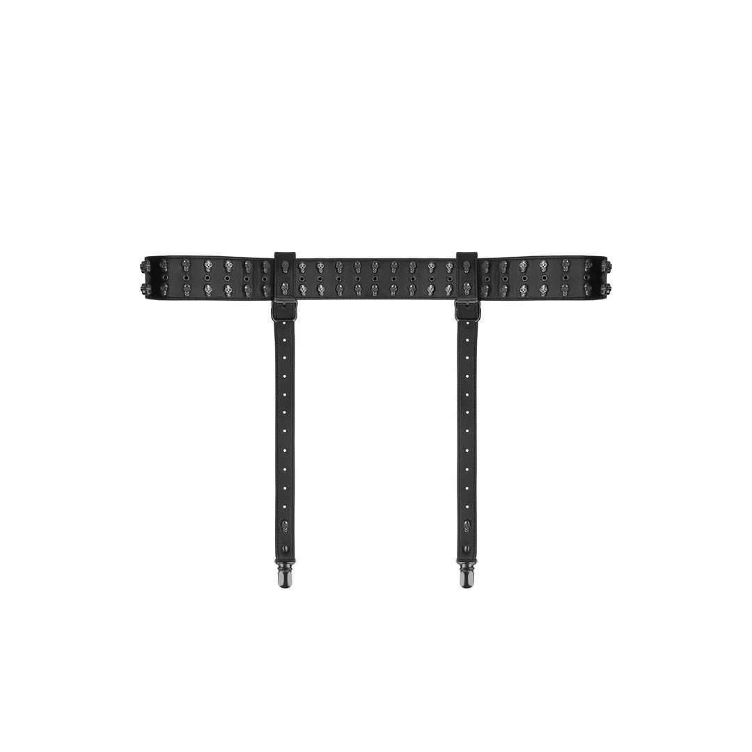 Strapsset mit Totenköpfen und markantem Look für einen sexy, erotischen Auftritt – TOY – Bild 6