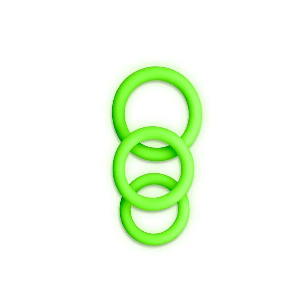 Ouch! Im Dunkeln leuchtendes Cockring Set – Bild 3