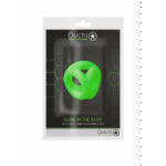 Ouch! Glow in the Dark Cockring mit Hodenband