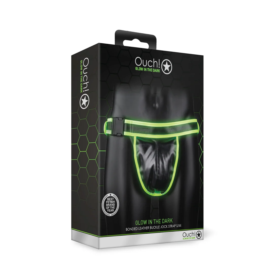 Ouch! Glow in the Dark Jockstrap mit Schnalle L/XL – Bild 7