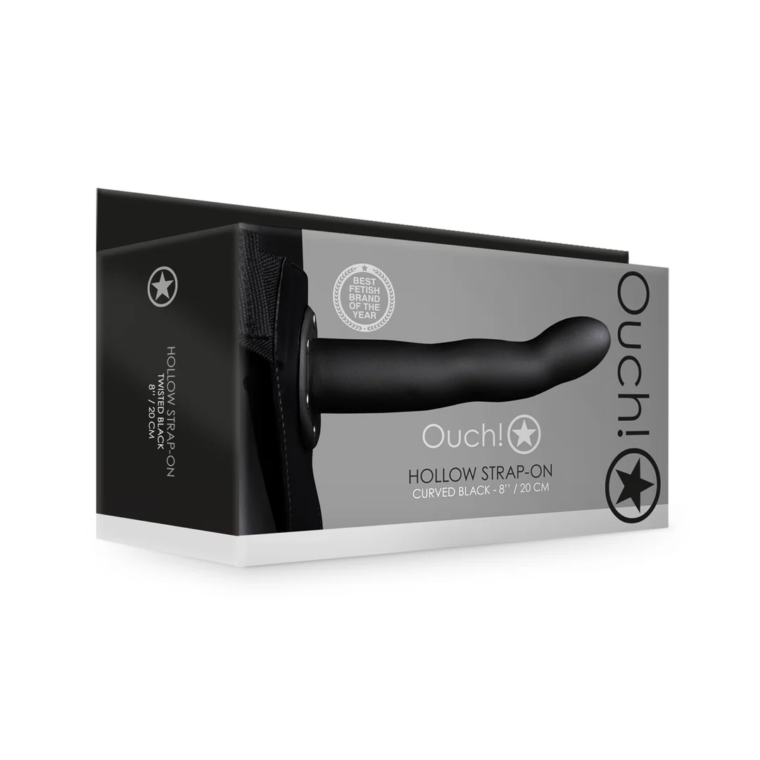 OU816BLK-2 Gebogener hohler Strap on – Bild 1