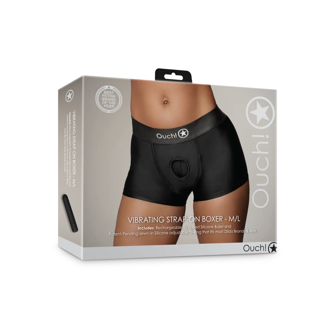 OU825BLKML1-2 Ouch! by Shots vibrierende Strap on Boxershorts – Bild 1