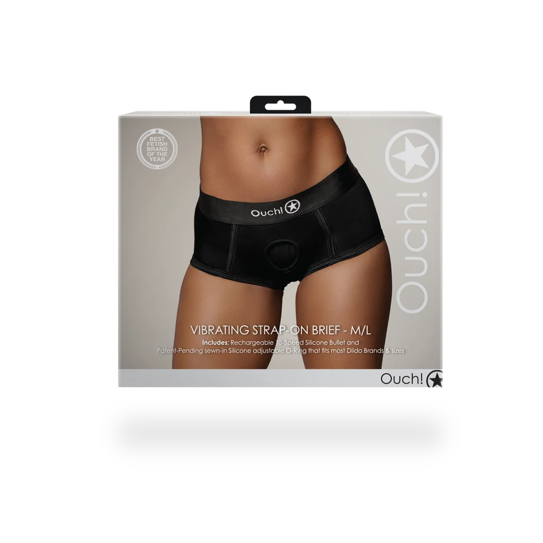 Bulletvibrator mit 10 Stufen – Vibrations Strap on Boxershorts Ouch! by Shots – Bild 2
