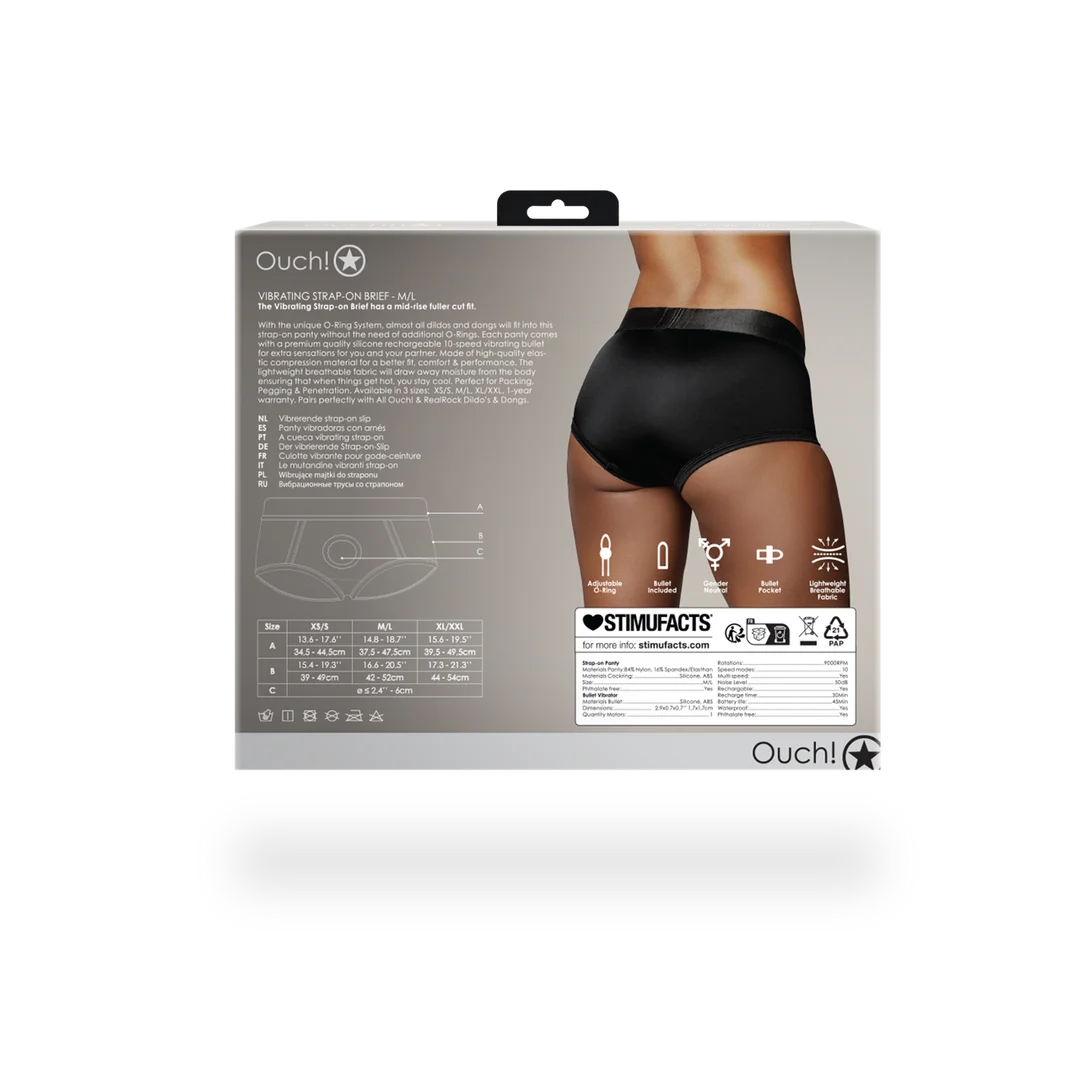 Bulletvibrator mit 10 Stufen – Vibrations Strap on Boxershorts Ouch! by Shots – Bild 3