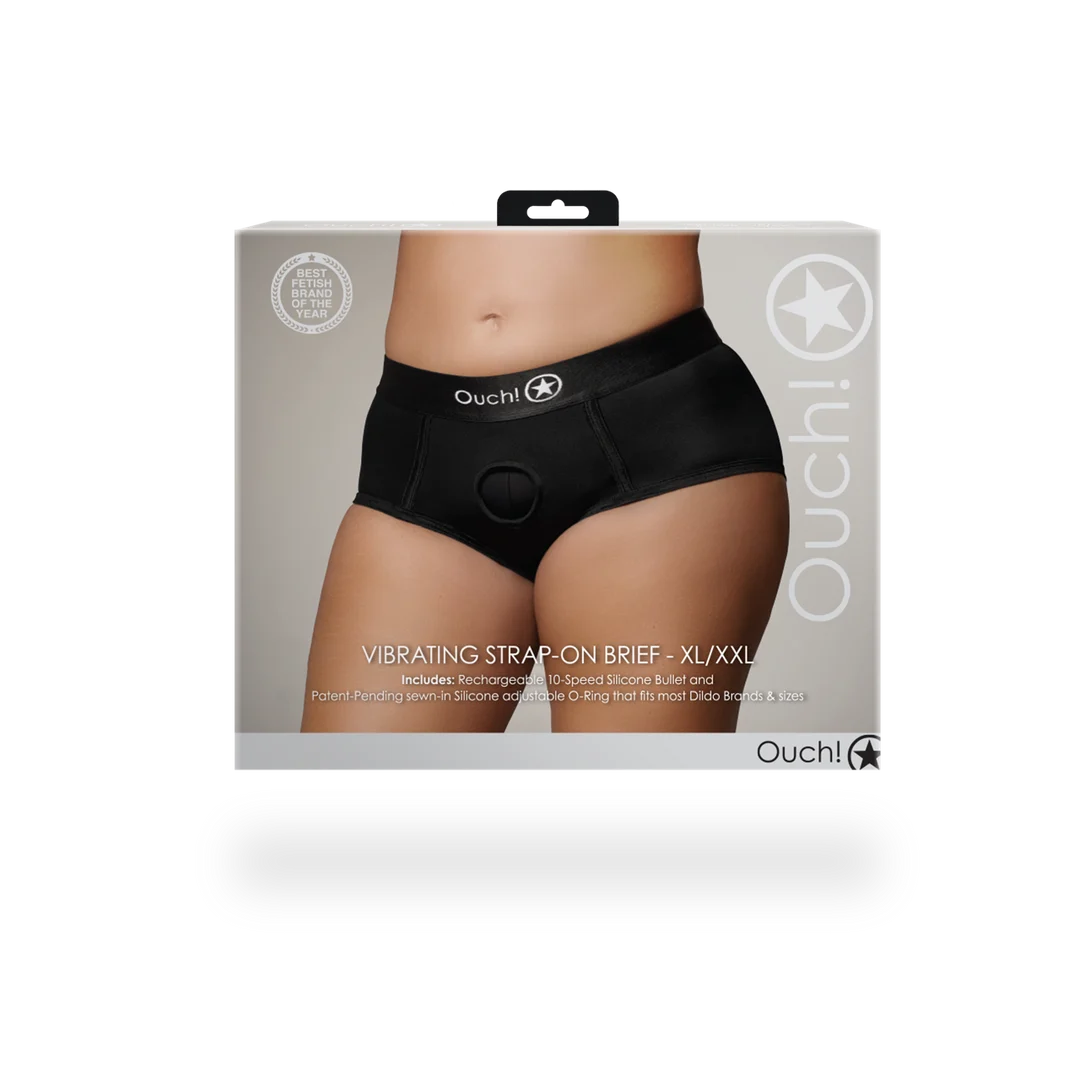 Bulletvibrator mit 10 Stufen – Vibrations Strap on Boxershorts Ouch! by Shots – Bild 8