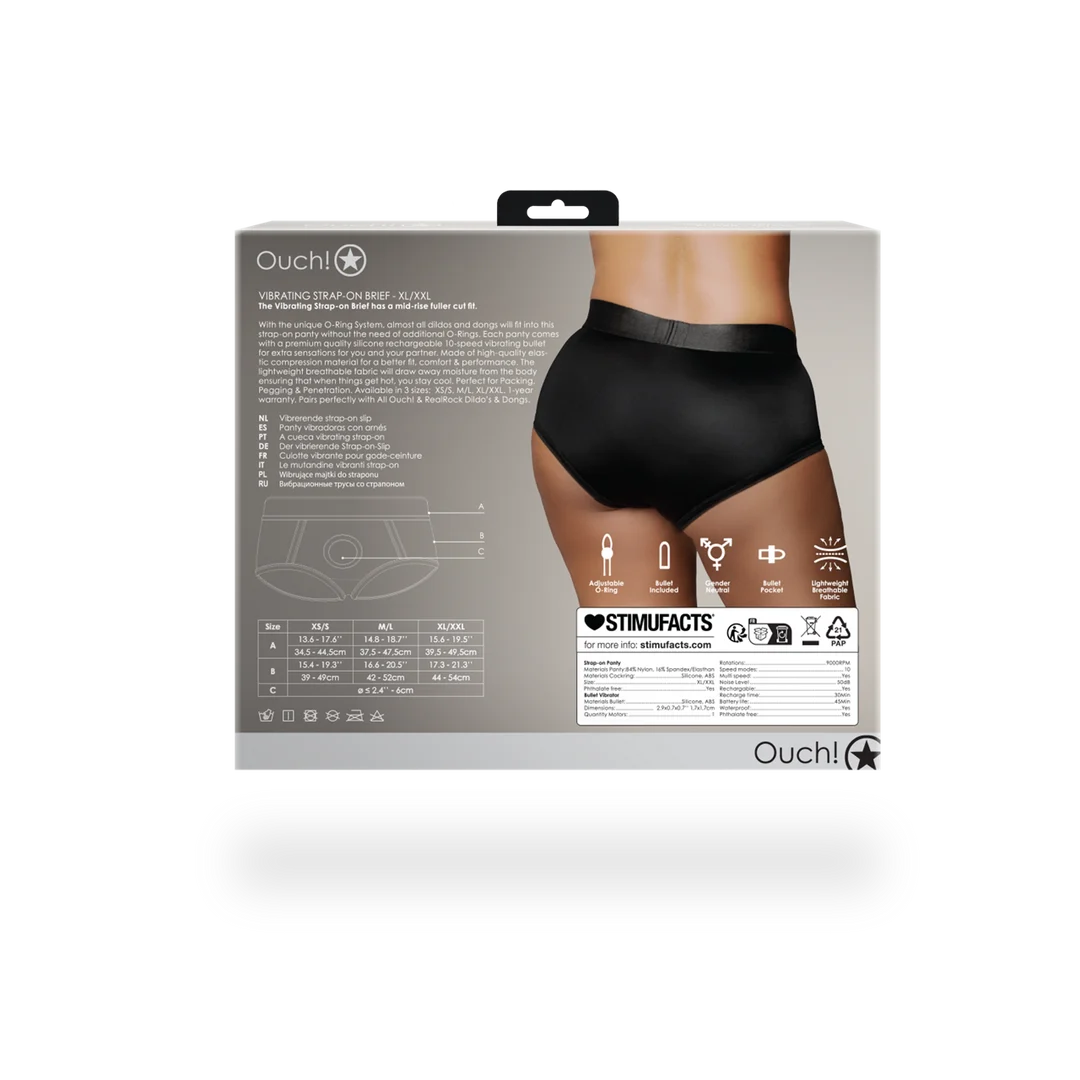 Bulletvibrator mit 10 Stufen – Vibrations Strap on Boxershorts Ouch! by Shots – Bild 9