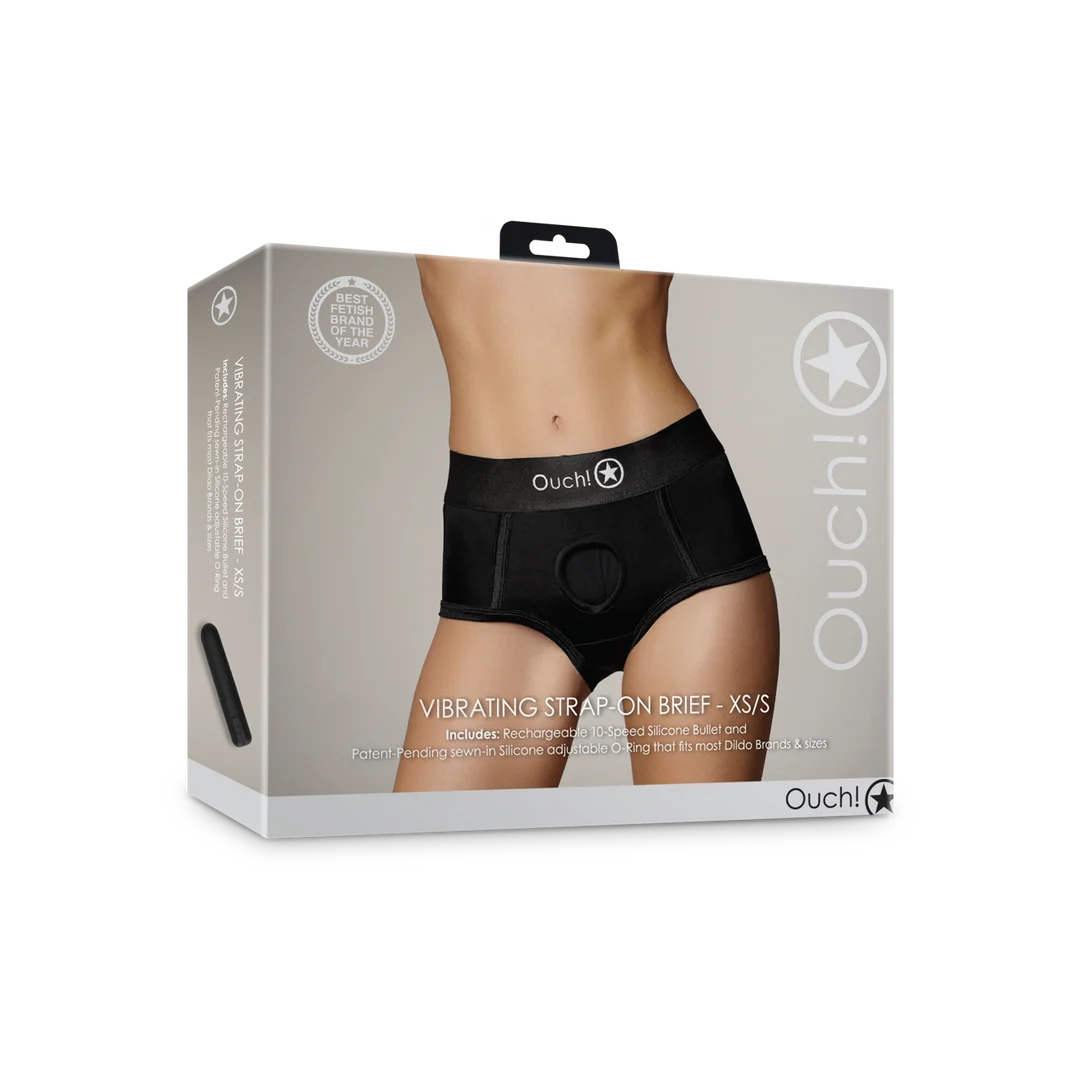 Bulletvibrator mit 10 Stufen – Vibrations Strap on Boxershorts Ouch! by Shots – Bild 13