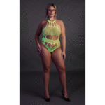 Neongrüner Body mit griechischem Ausschnitt – Bild 9