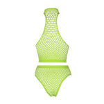 Neongrünes Set mit Rollkragen und Slip – Bild 6