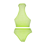 Neongrünes Set mit Rollkragen und Slip – Bild 12