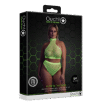 Neongrünes Set mit Rollkragen und Slip – Bild 7