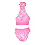 Neongrünes Set mit Rollkragen und Slip – Bild 18