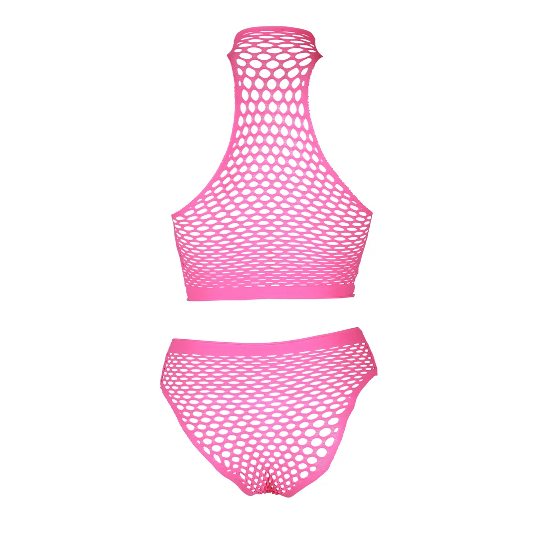 Neongrünes Set mit Rollkragen und Slip – Bild 24