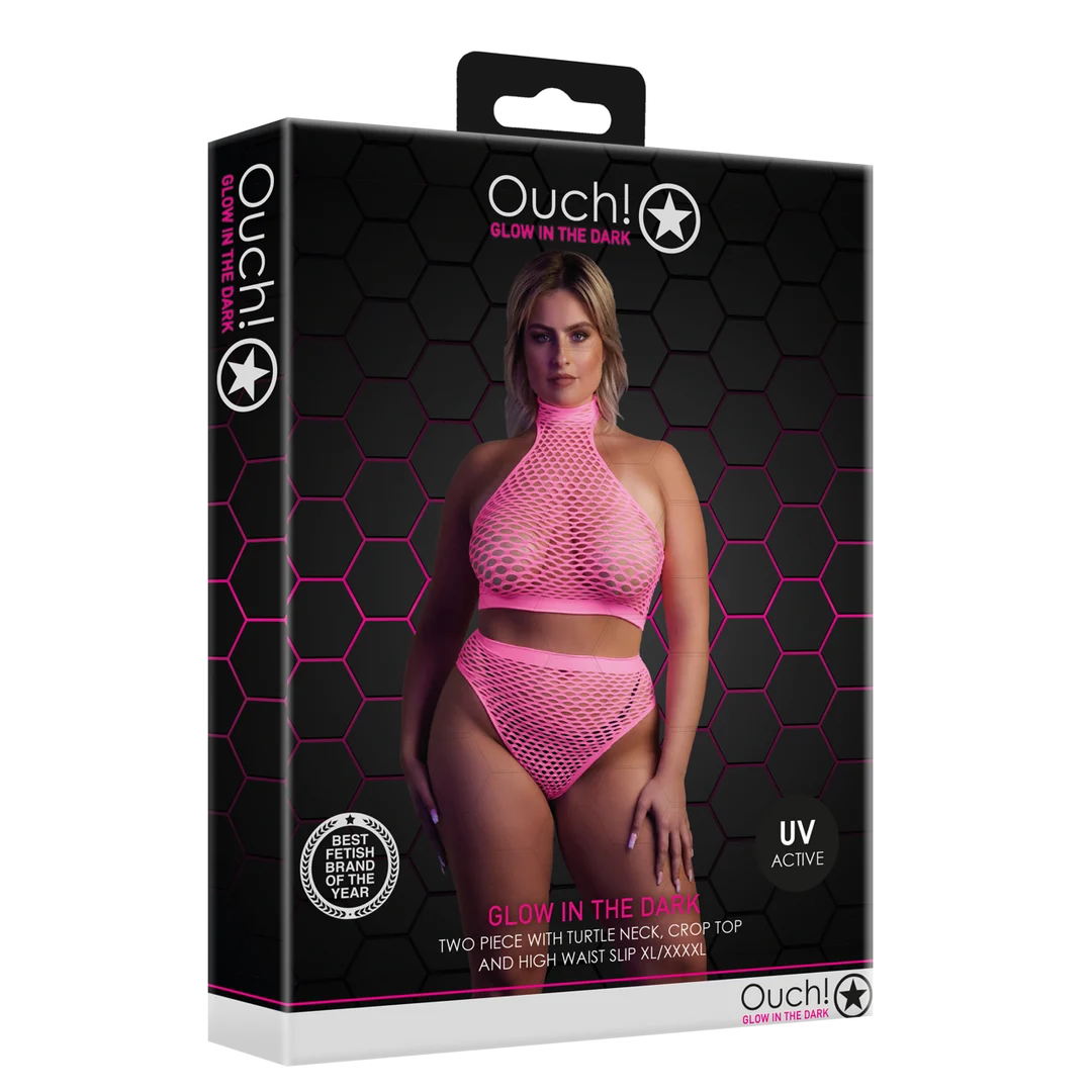 Neongrünes Set mit Rollkragen und Slip – Bild 19