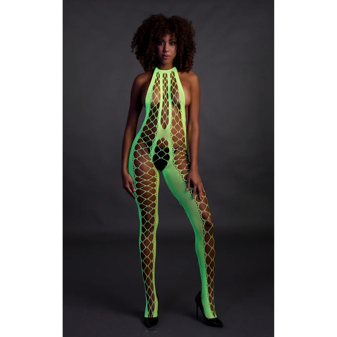 Neonpinker Netzbody mit Neckholder – Bild 9