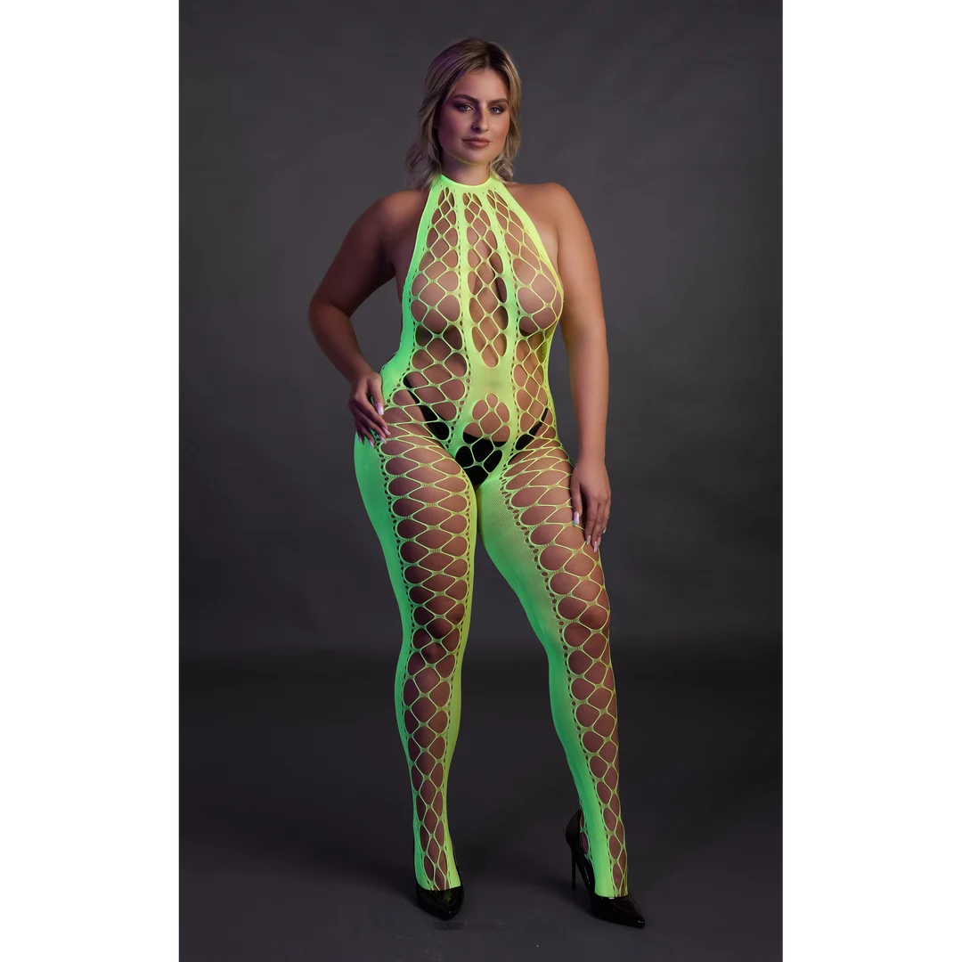 Neonpinker Netzbody mit Neckholder – Bild 15